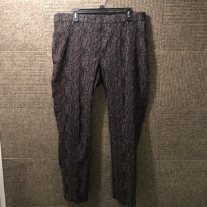 89th & Madison Black & Gray Stretch Pull On Pants